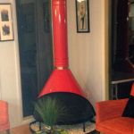 Standalone Fireplace Luxus Mid Century Modern Cherry Red Preway Retro Cone Freestanding